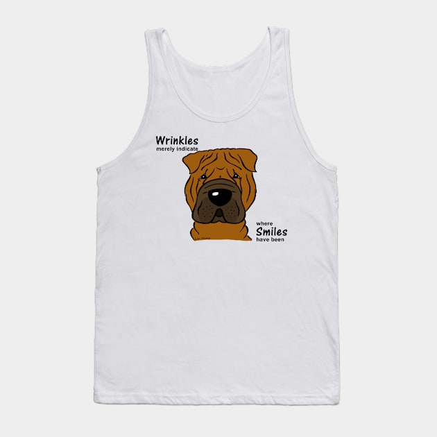 Shar Pei - Wrinkles and Smiles Tank Top by LivHana